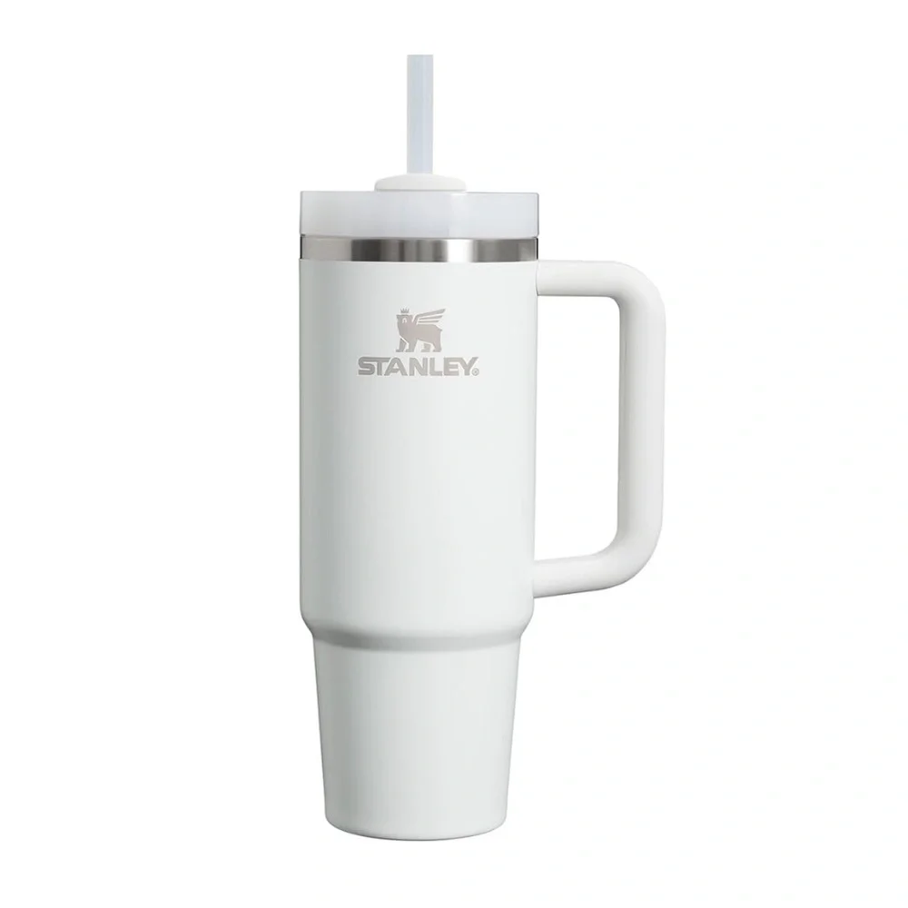 Stanley White 40oz tumblr arctic flowstate straw cap 3oz water cup handle bottle - Picture 2 of 5